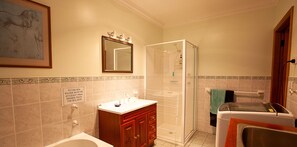 Shower, jetted tub