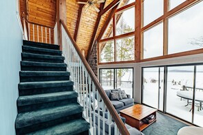 TV, fireplace, DVD player - Serenity Shores on Lake Skegemog~ Boat, Ski & Sip! (Williamsburg)