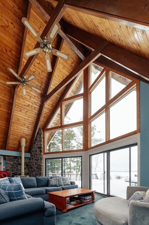 Télévision, cheminée, lecteur de DVD