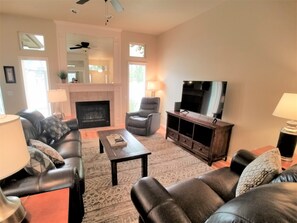 Smart TV, DVD player, books