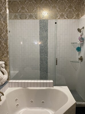 Shower, jetted tub