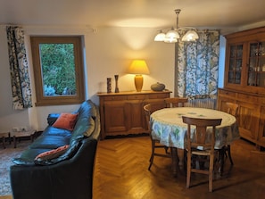 TV, DVD player, table tennis, books