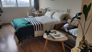 Blackout curtains, iron/ironing board, free WiFi