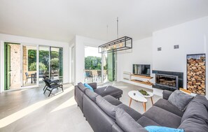 TV, fireplace, stereo