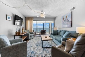 Apartamento, 1 cama de matrimonio grande con sofá cama (Edgewater 41) | Zona de estar