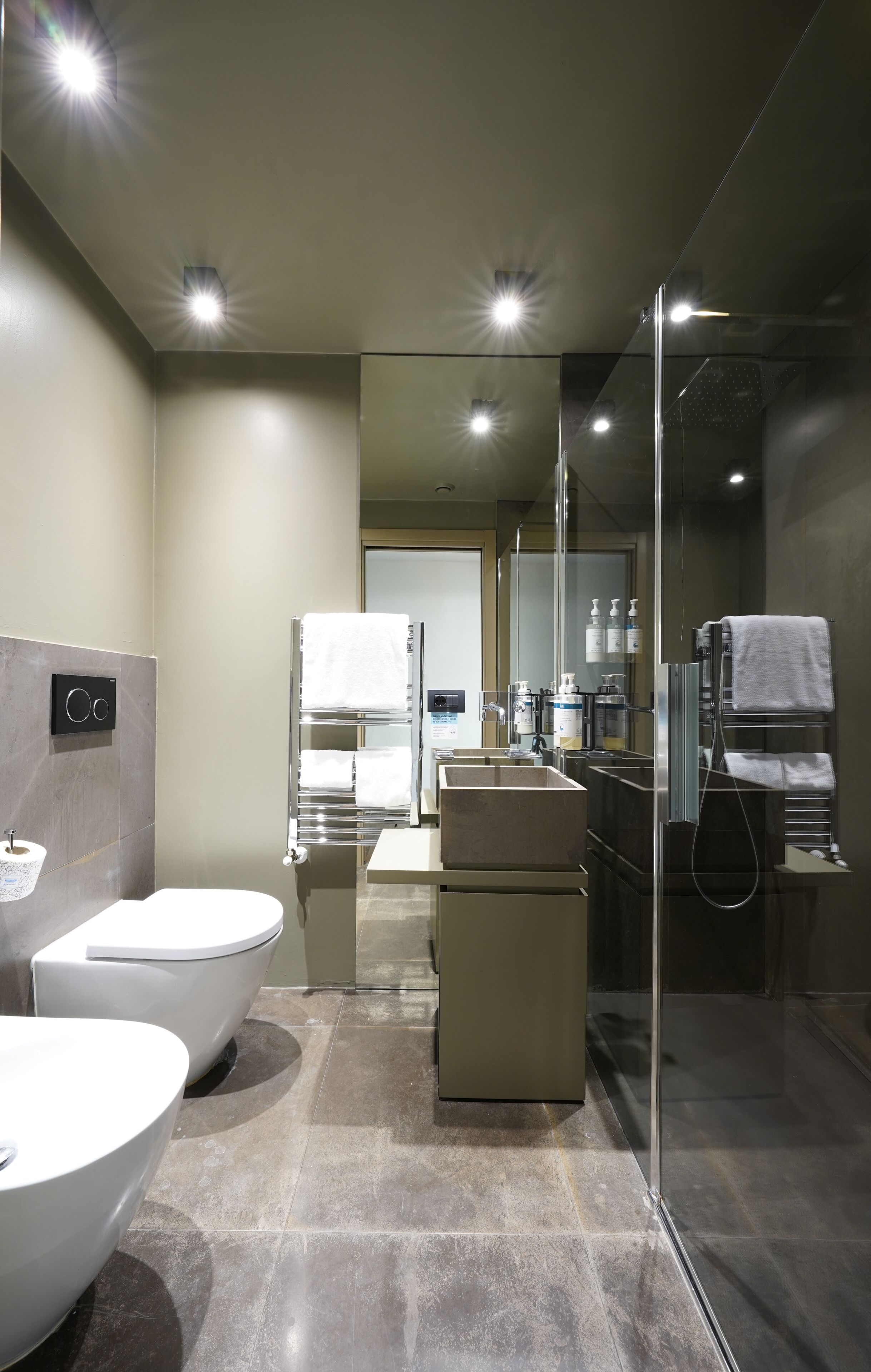 Apartamento, 1 quarto, terraço (XL 1 Apartment with Sofa Bed) | Banheiro | Chuveiro, produtos de toalete de grife, secador de cabelo, bidê