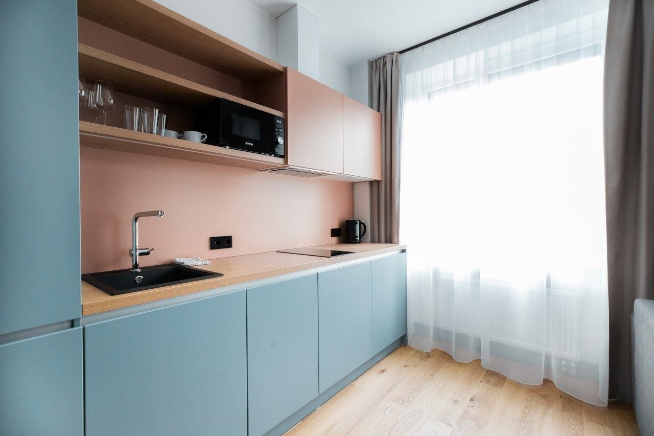 Classic-Apartment | Eigene Kochnische | Kühlschrank, Mikrowelle, Herdplatte, Wasserkocher