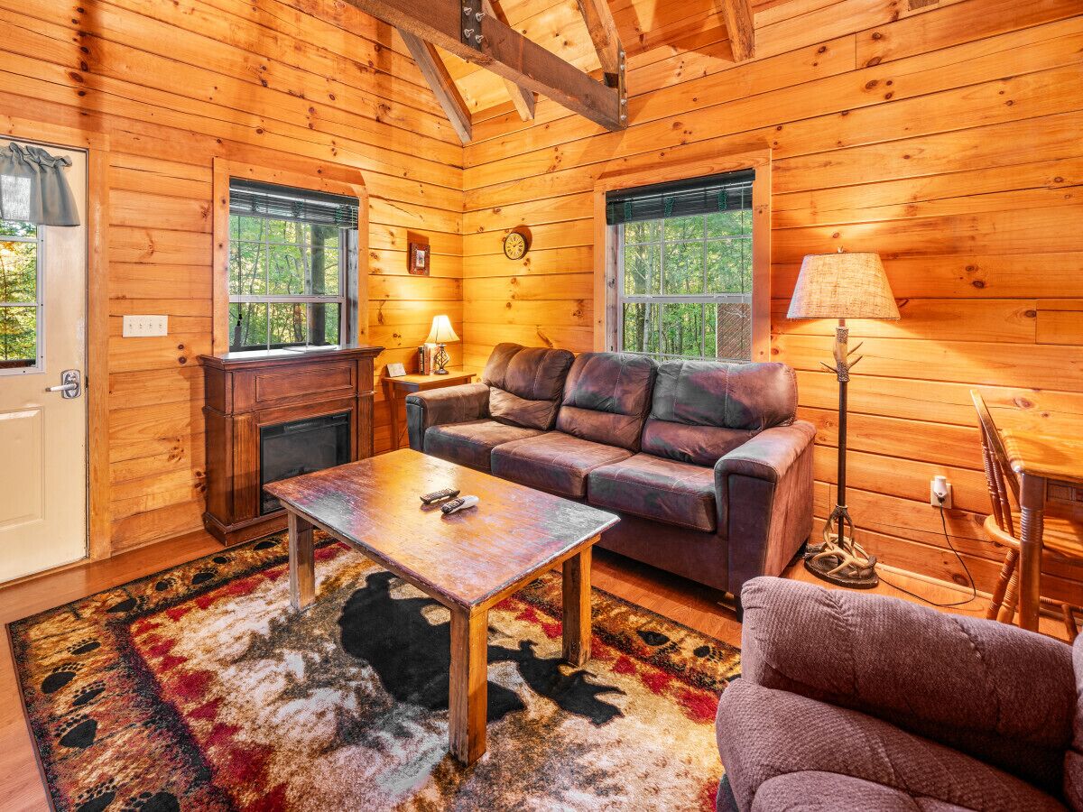 Televisión y chimenea 