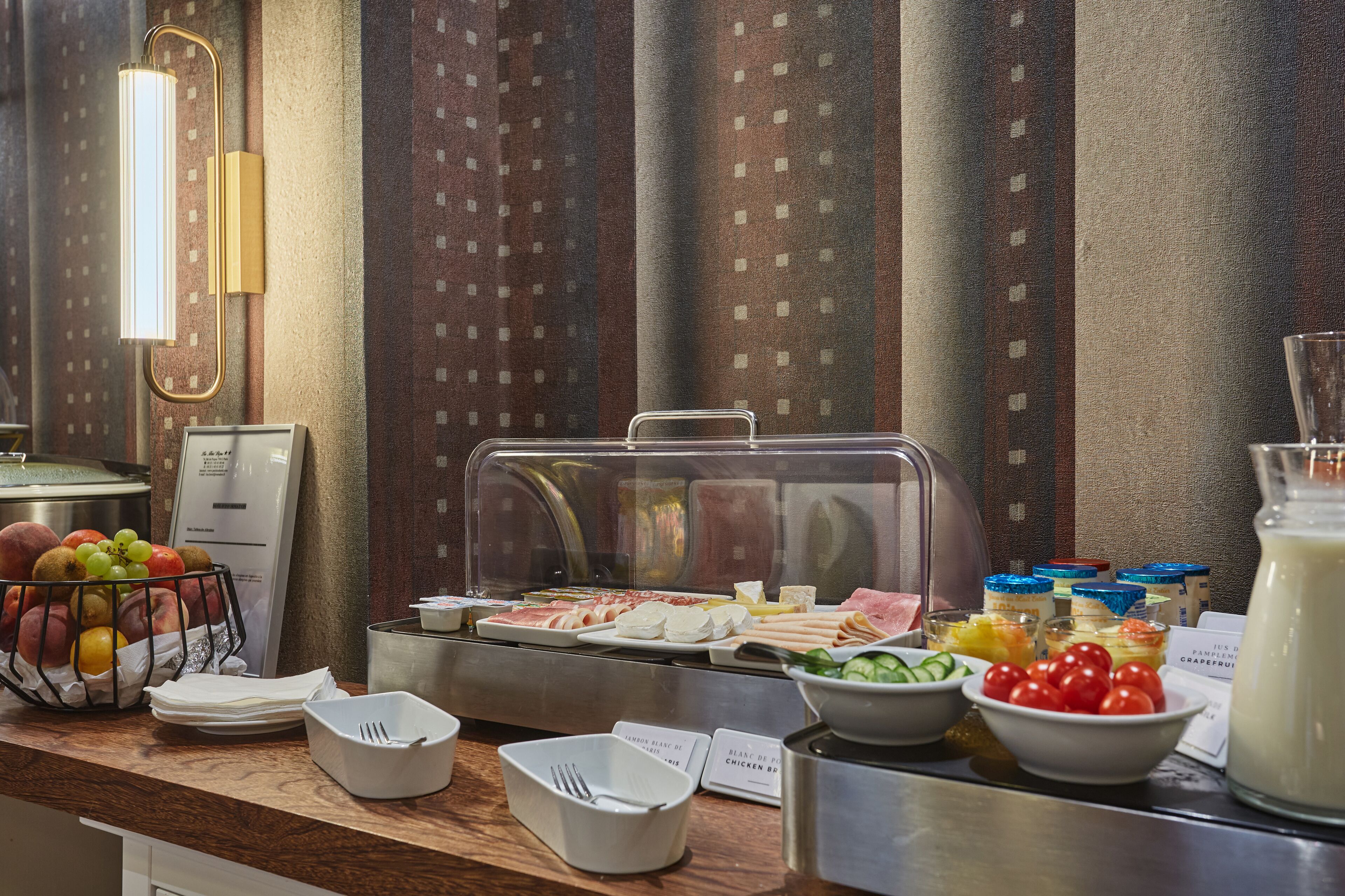 daily buffet breakfast (eur 15 per person)