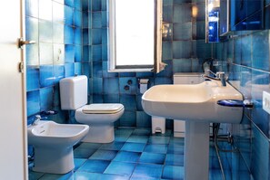 Dusche, Haartrockner, Bidet, Handtücher