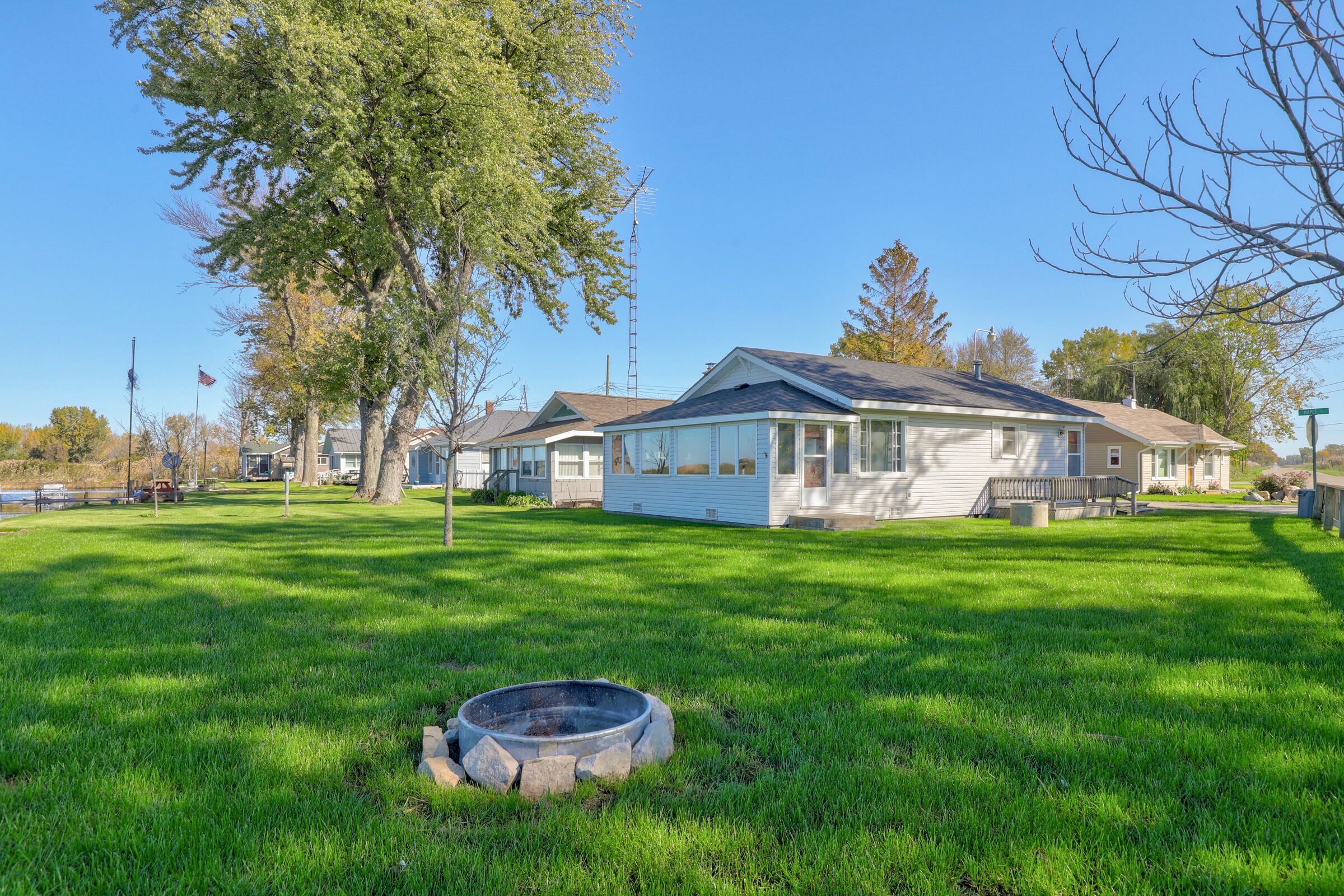 Rustic cabin with perfect sunsets on the shores of Saginaw bay.
