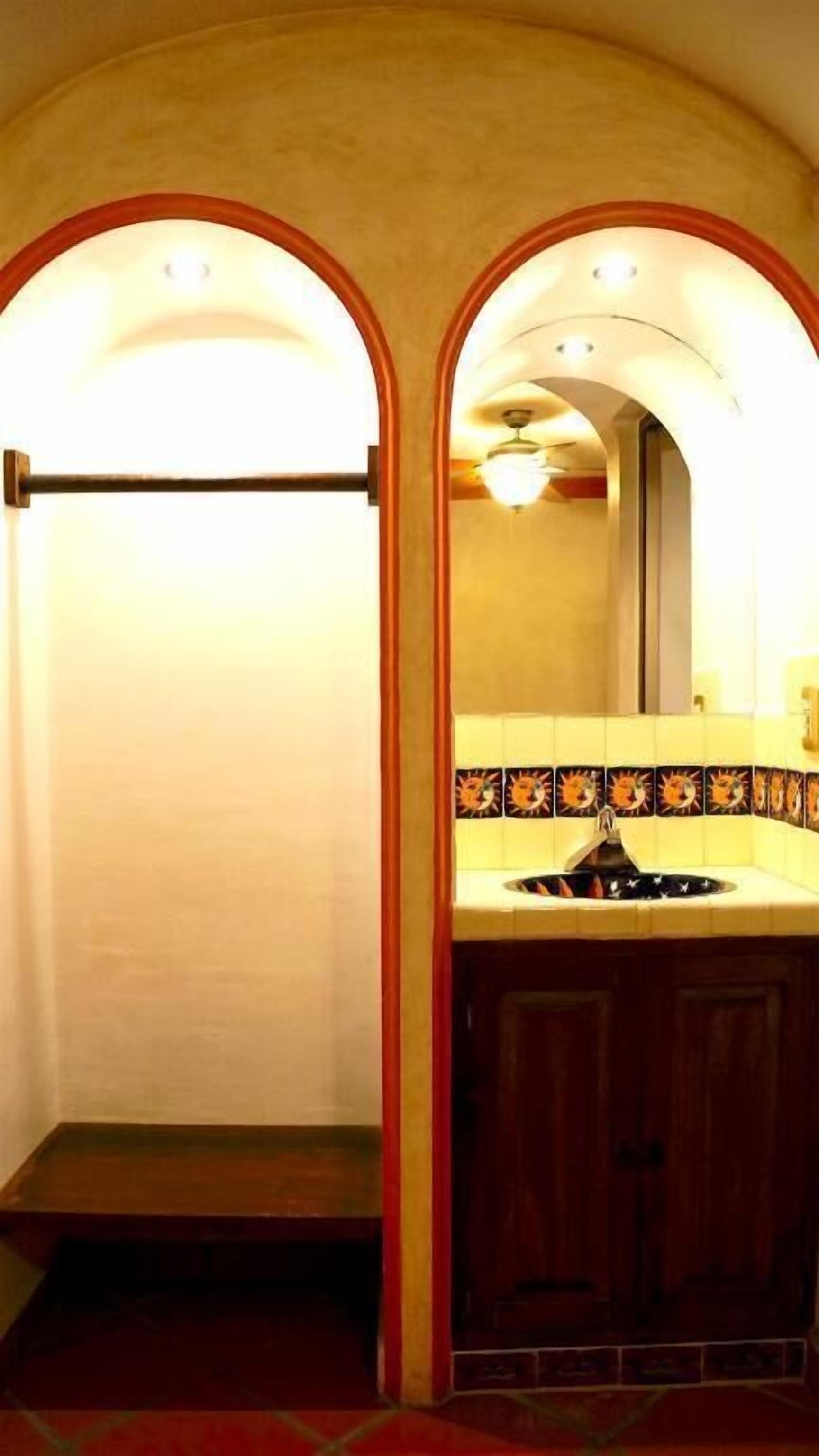 comfort room | bathroom | rainfall showerhead, designer toiletries, hair dryer, towels