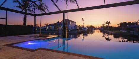 Outdoor pool, a heated pool