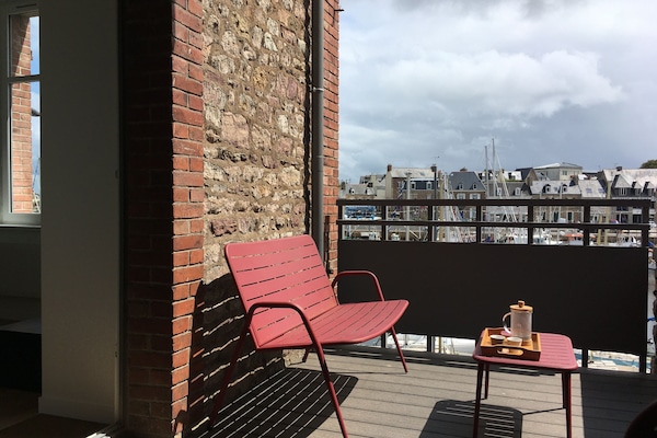 La terrasse de l'appartement.