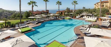 Piscine extérieure, piscine chauffée