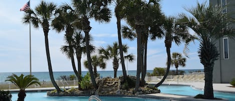 Outdoor pool, a heated pool