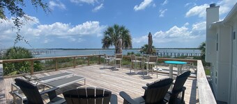 Waterfront Home w/Heated Pool, Rooftop Deck, Large Primary Suite, Great Location