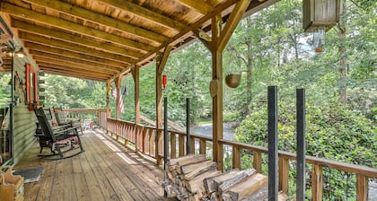 Rustic Cabin trout fishing, dog loving, beach area on secluded 8.5 acres! 001504