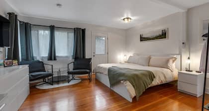 Fantastic dog-friendly building with 4 suites, wooded surrounding & fast WiFi