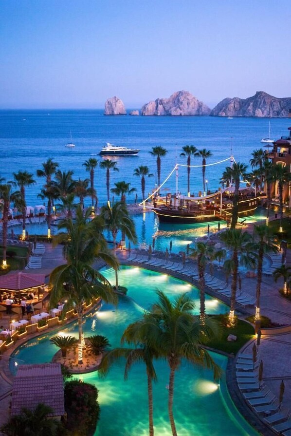 Outdoor pool, a heated pool