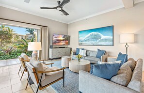 TV, DVD player, stereo