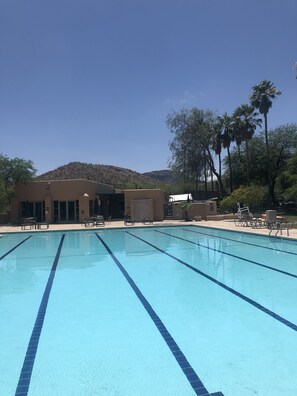 Outdoor pool, a heated pool