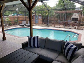 Outdoor pool, a heated pool