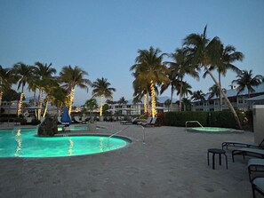 Outdoor pool, a heated pool