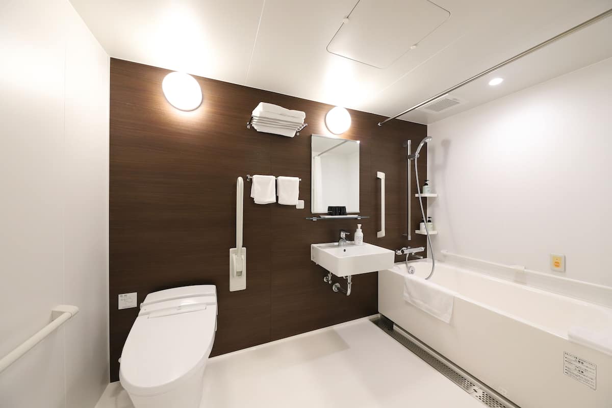 accessible room, non smoking | bathroom | combined shower/bathtub, free toiletries, hair dryer, bathrobes