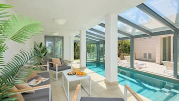 Indoor pool, a heated pool