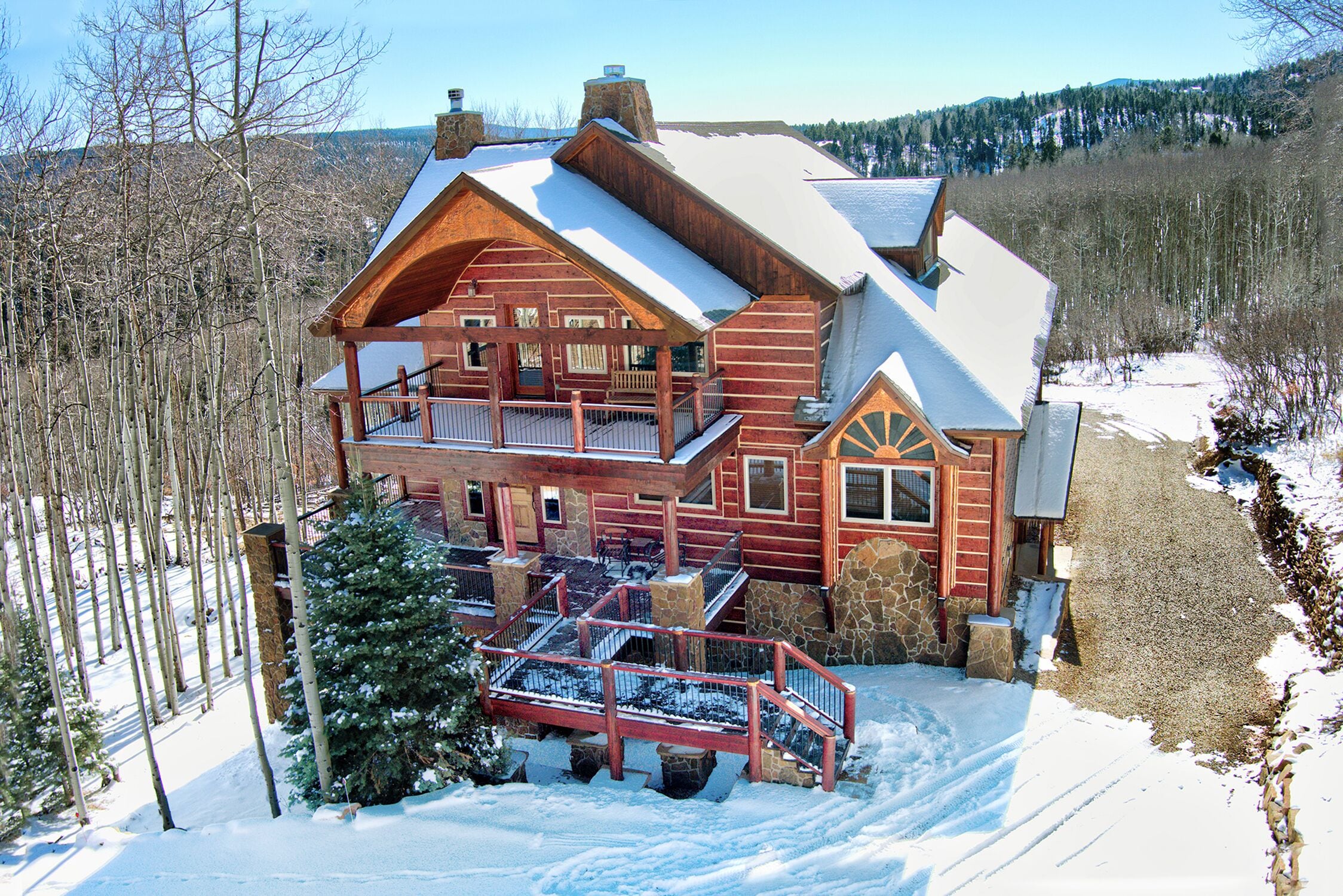 Large Deck with Hot Tub | Pets | Angel Fire Villa