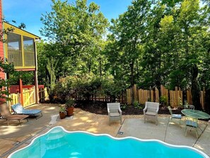 Outdoor pool, a heated pool