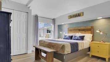 2 bedrooms, desk, iron/ironing board, travel crib