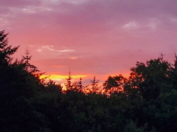 Sunset taken from rear of cottage