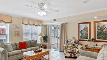 Smart TV, DVD player, books