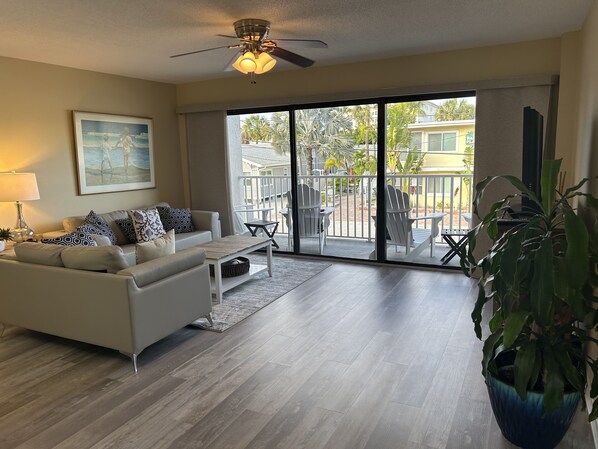 Smart TV, DVD player, books, video library