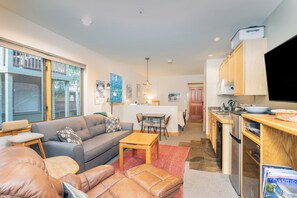 TV, DVD player, books