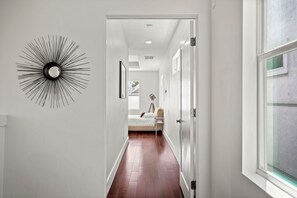 3 bedrooms, desk, iron/ironing board, travel crib