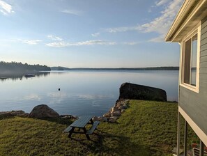 Property grounds - Stunning lakefront home with 270° water views and private beach near Acadia (Dedham)