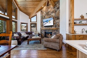 TV, fireplace, stereo