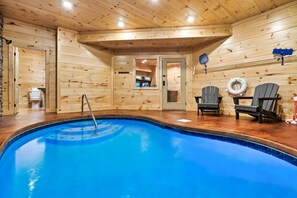 Indoor pool, a heated pool