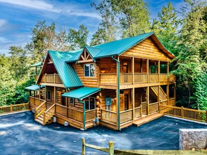 Exterior - Dogs Allowed Gatlinburg Cabin w/ Indoor Pool + Theater + 2 Hot Tubs | Sleeps 24 (Gatlinburg)