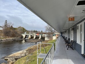 Standard Double Room, 2 Queen Beds, Non Smoking, River View (pet friendly pet fee applies) | Terrace/patio - Old Mill Motel (Blind River)