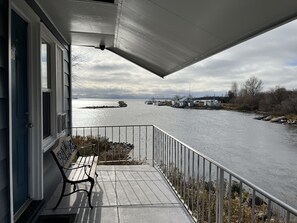 Standard Double Room, 2 Queen Beds, Non Smoking, River View (pet friendly pet fee applies) | Terrace/patio - Old Mill Motel (Blind River)