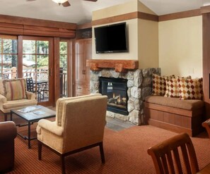 TV, fireplace, DVD player