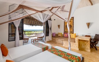 Sábanas de algodón egipcio, ropa de cama de alta calidad y minibar 