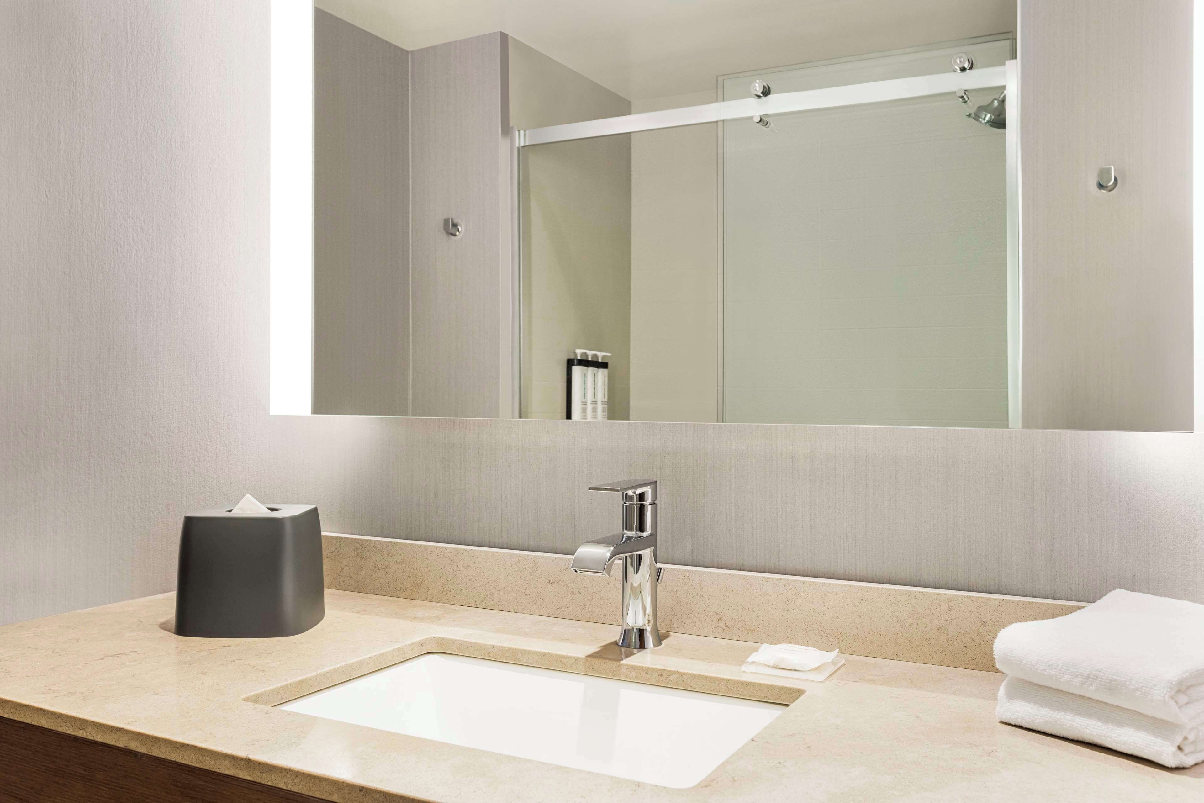 free toiletries, hair dryer, towels, soap