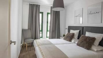 1 makuuhuone, vauvan matkasänky, ilmainen Wi-Fi, vuodevaatteet