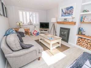 Smart TV, fireplace, DVD player, video library - Elegant 2 Bed Central Apartment With Large Decked Terrace (Dartmouth)