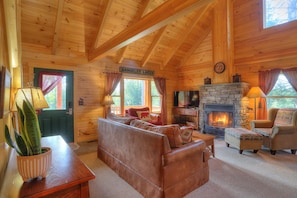 TV, fireplace, DVD player